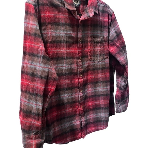 Pendleton Mason Plaid Flannel Long Sleeve Button Down Shirt Men's Size Large - Picture 4 of 6